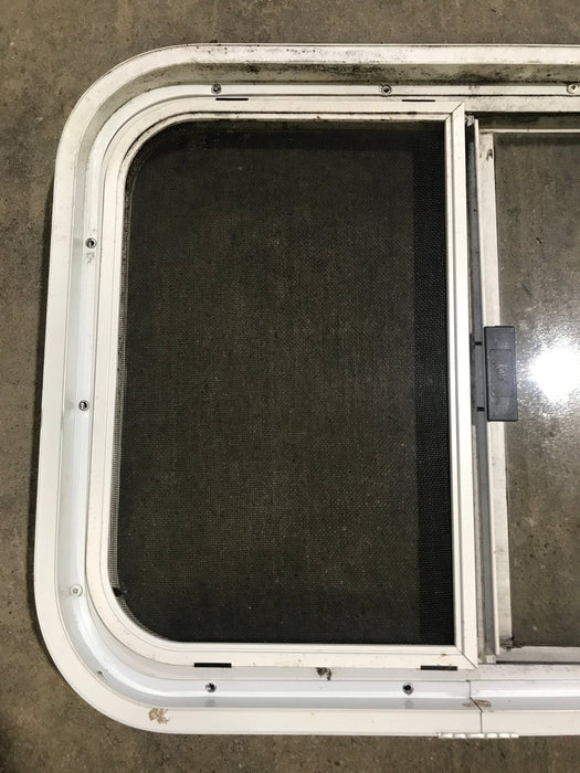 Used White Radius Opening Window : 23 1/2" W x 17 1/2" H x 1 7/8" D