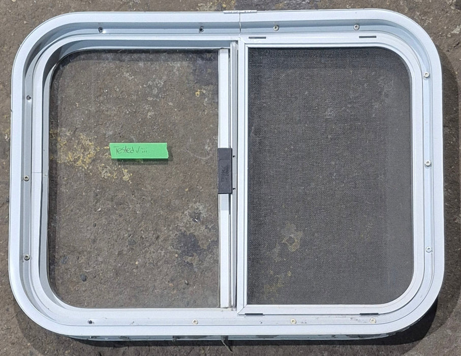 Used White Radius Opening Window : 23 1/2" W x 17 1/2" H x 1 7/8" D