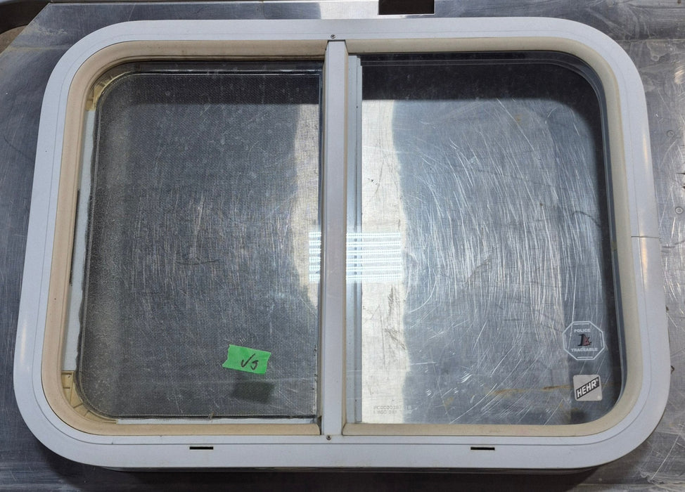 Used White Radius Opening Window : 23 1/2" W x 17 1/2" H x 1 7/8" D