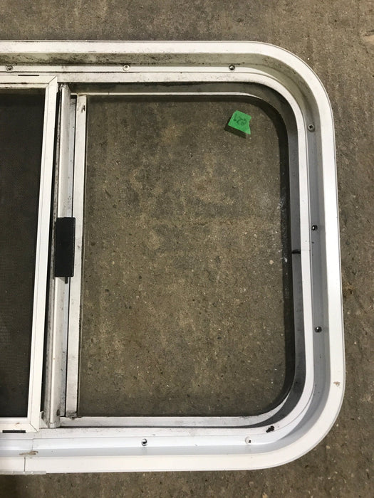 Used White Radius Opening Window : 23 1/2" W x 17 1/2" H x 1 7/8" D