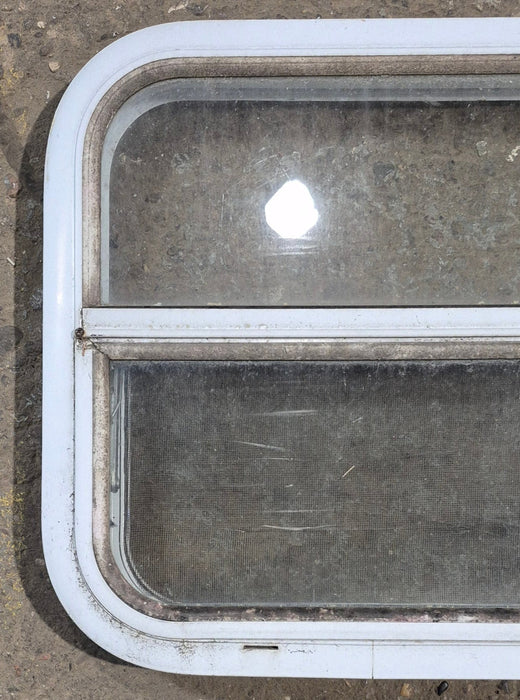 Used White Radius Opening Window : 23 1/2" W x 17 1/2" H x 1 7/8" D