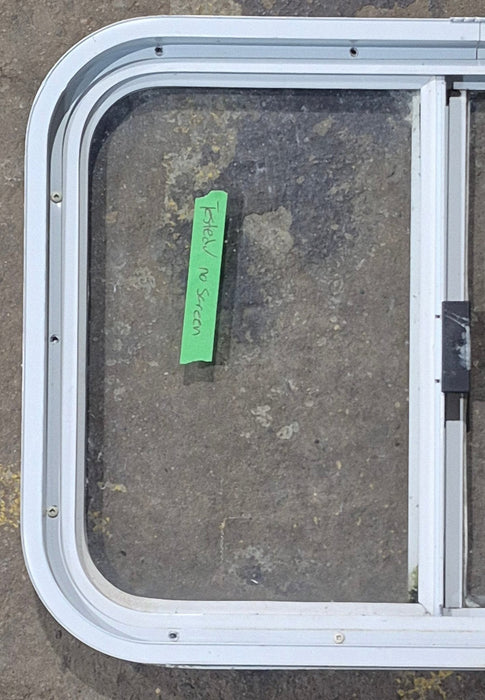 Used White Radius Opening Window : 23 1/2" W x 17 1/2" H x 1 7/8" D