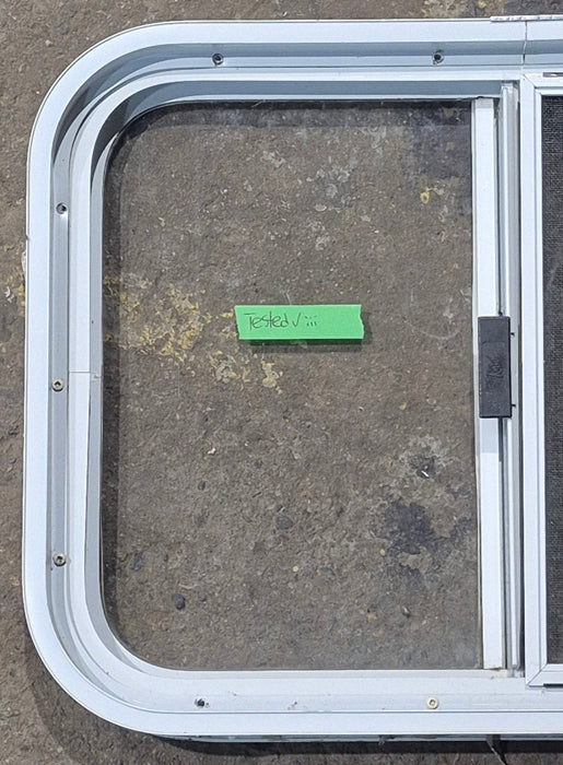 Used White Radius Opening Window : 23 1/2" W x 17 1/2" H x 1 7/8" D