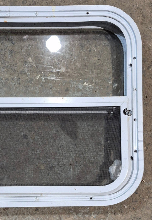 Used White Radius Opening Window : 23 1/2" W x 17 1/2" H x 1 7/8" D