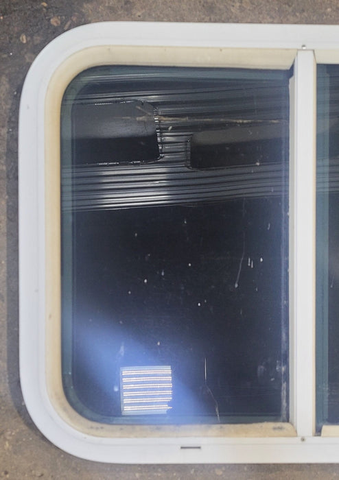 Used White Radius Opening Window : 23 1/2" W x 17 1/2" H x 2" D