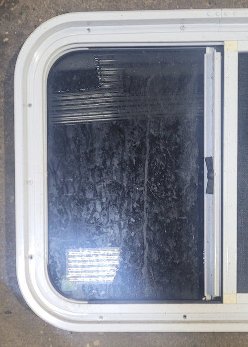 Used White Radius Opening Window : 23 1/2" W x 17 1/2" H x 2" D