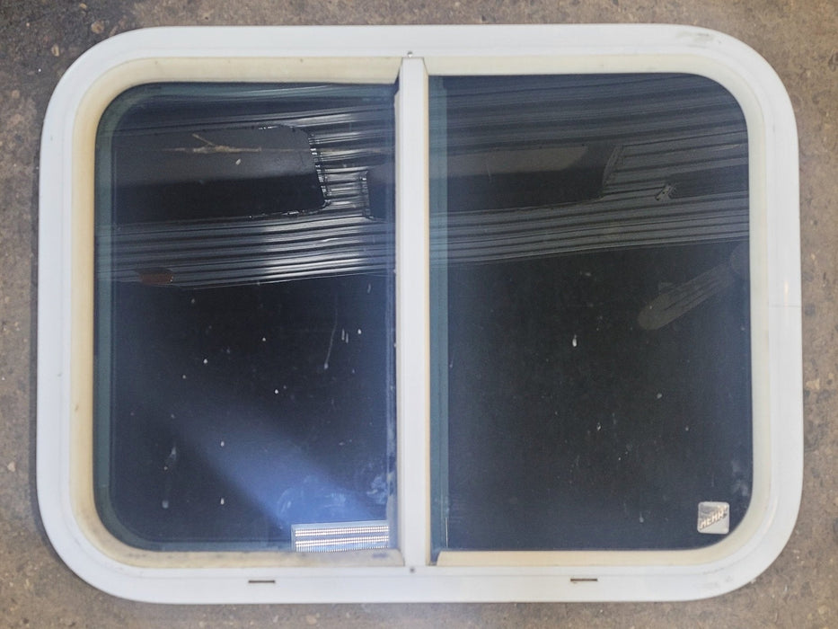 Used White Radius Opening Window : 23 1/2" W x 17 1/2" H x 2" D