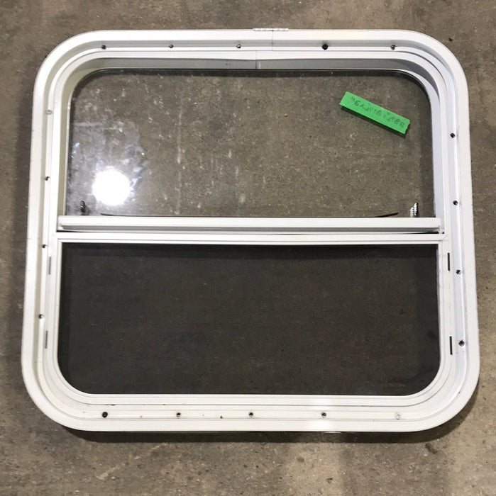 USED White Radius Opening Window : 23 1/2" W X 21 1/2" H X 2" D