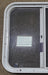 Used White Radius Opening Window : 23 1/2" W x 21 1/2" H x 2" D - Young Farts RV Parts