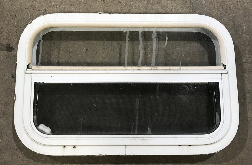 Used White Radius Opening Window : 23 1/4" W X 14 1/2" H X 1 1/2" D