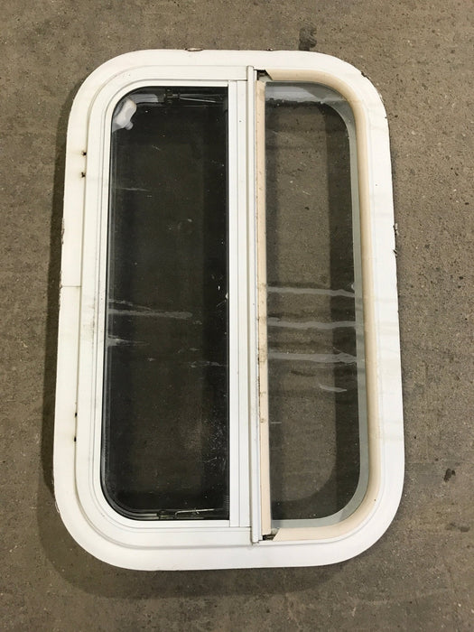 Used White Radius Opening Window : 23 1/4" W X 14 1/2" H X 1 1/2" D