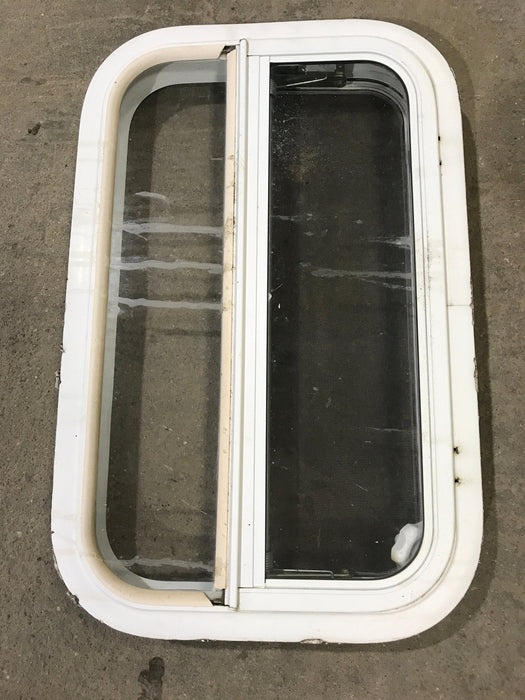 Used White Radius Opening Window : 23 1/4" W X 14 1/2" H X 1 1/2" D