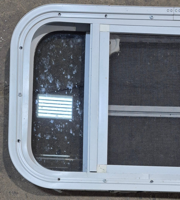 Used White Radius Opening Window : 23 1/4" W x 14 1/2" H x 1 7/8" D