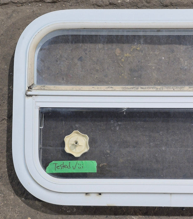 Used White Radius Opening Window : 23 1/4" W x 14 1/2" H x 1 7/8" D