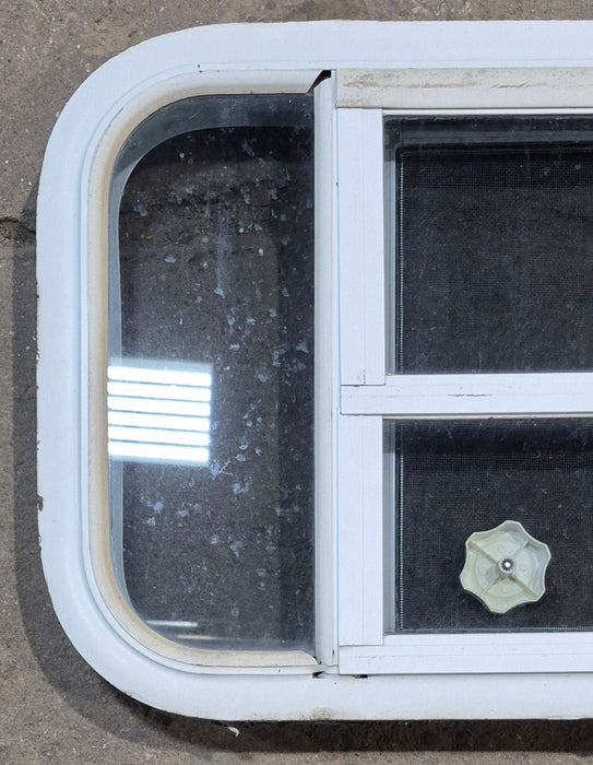 Used White Radius Opening Window : 23 1/4" W x 14 1/2" H x 1 7/8" D