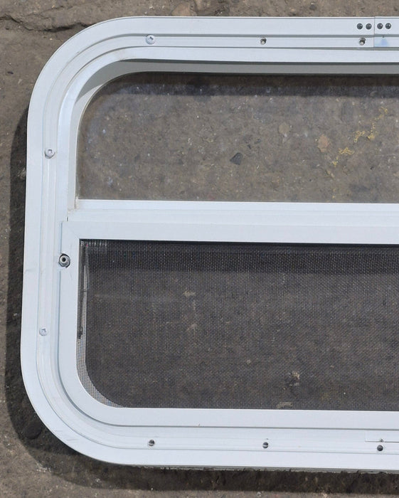 Used White Radius Opening Window : 23 1/4" W x 14 1/2" H x 1 7/8" D