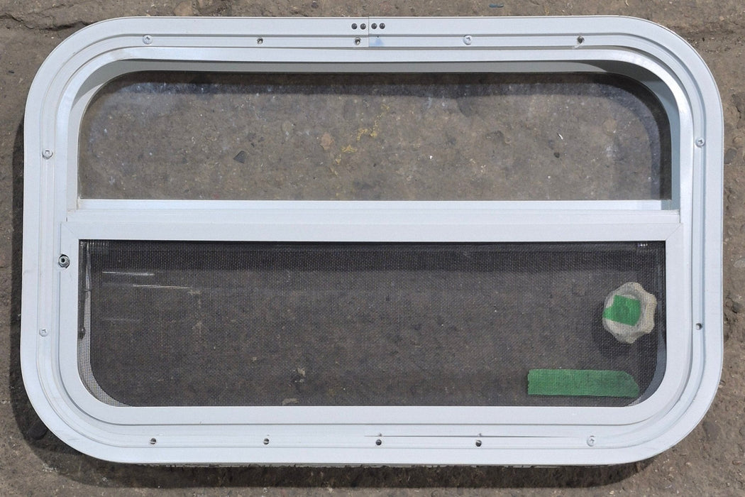 Used White Radius Opening Window : 23 1/4" W x 14 1/2" H x 1 7/8" D