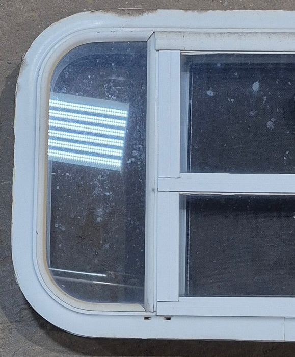 Used White Radius Opening Window : 23 1/4" W x 14 1/2" H x 1 7/8" D