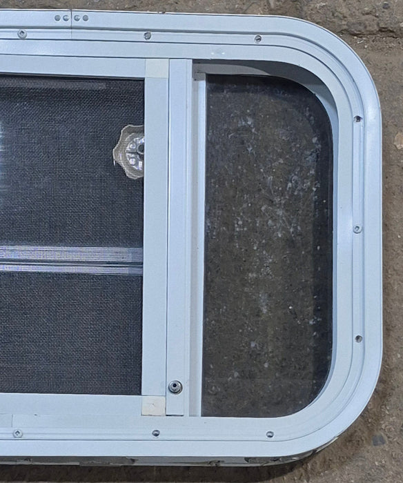 Used White Radius Opening Window : 23 1/4" W x 14 1/2" H x 1 7/8" D