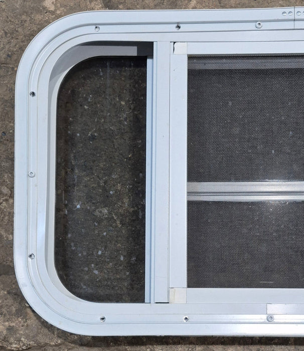 Used White Radius Opening Window : 23 1/4" W x 14 1/4" H x 1 7/8" D