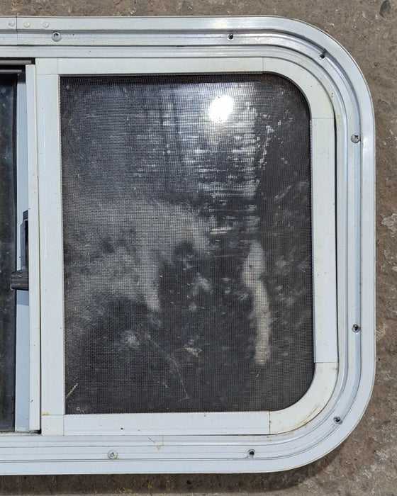 Used White Radius Opening Window : 23 1/4" W x 14 3/4" H x 1 7/8" D
