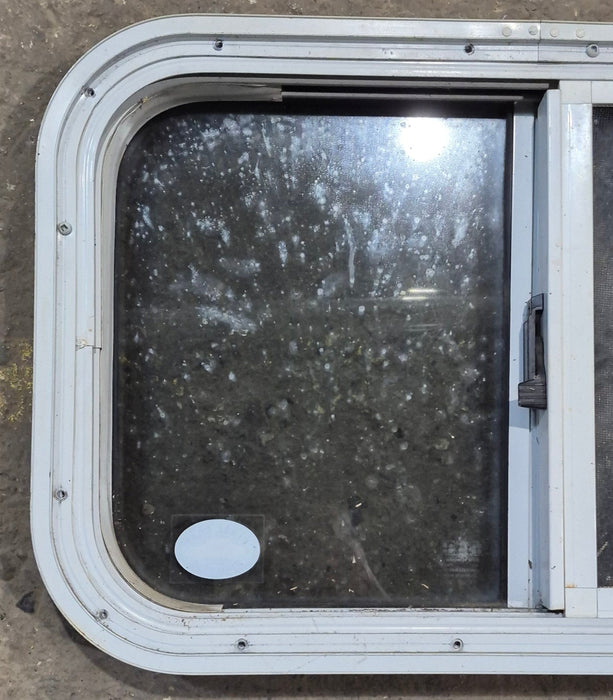 Used White Radius Opening Window : 23 1/4" W x 14 3/4" H x 1 7/8" D