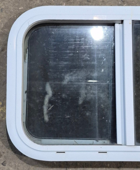 Used White Radius Opening Window : 23 1/4" W x 14 3/4" H x 1 7/8" D