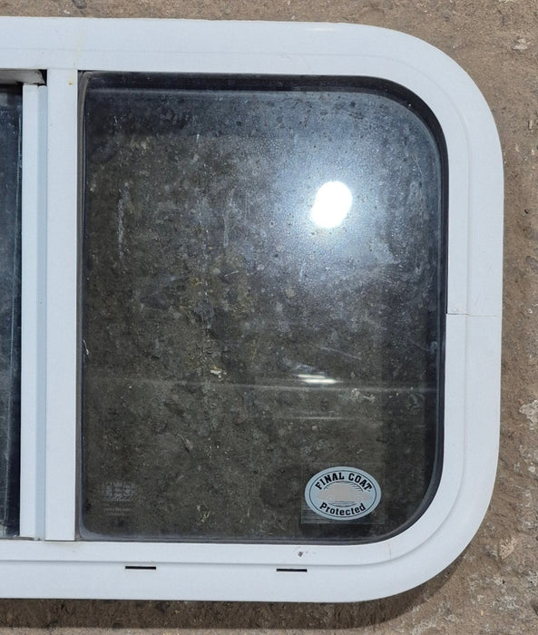 Used White Radius Opening Window : 23 1/4" W x 14 3/4" H x 1 7/8" D