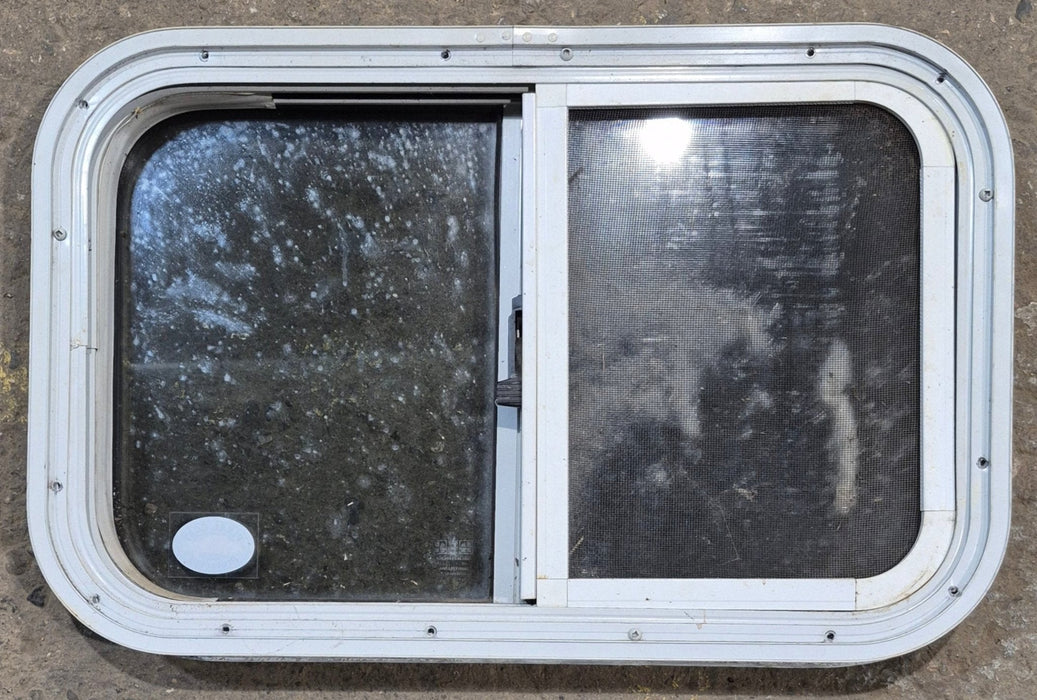 Used White Radius Opening Window : 23 1/4" W x 14 3/4" H x 1 7/8" D