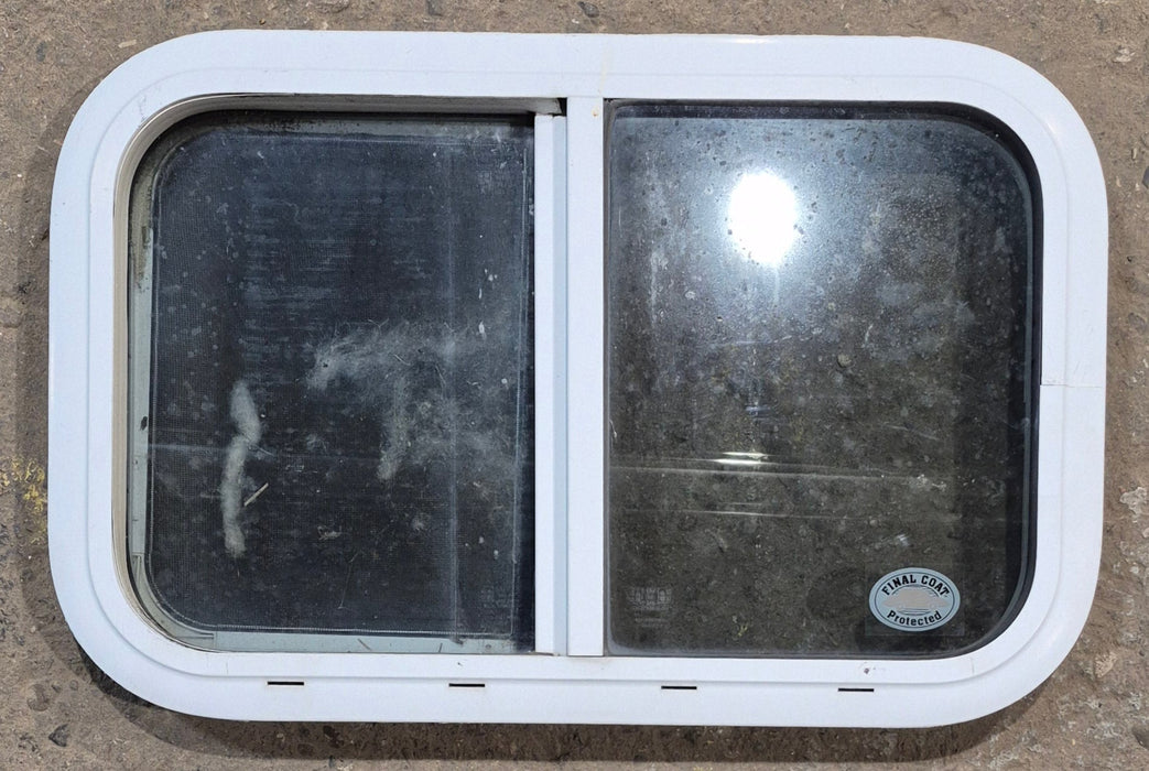 Used White Radius Opening Window : 23 1/4" W x 14 3/4" H x 1 7/8" D