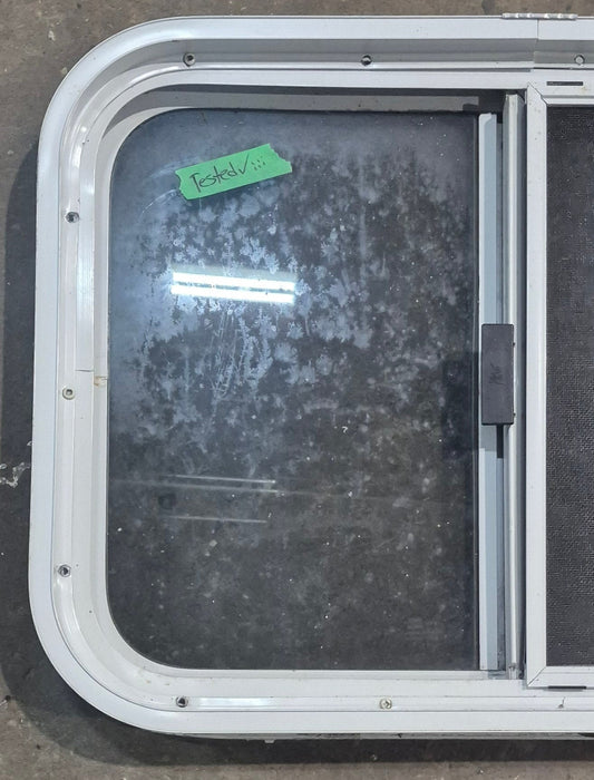 Used White Radius Opening Window : 23 1/4" W x 17 1/2" H x 1 7/8" D