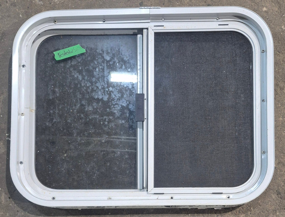 Used White Radius Opening Window : 23 1/4" W x 17 1/2" H x 1 7/8" D
