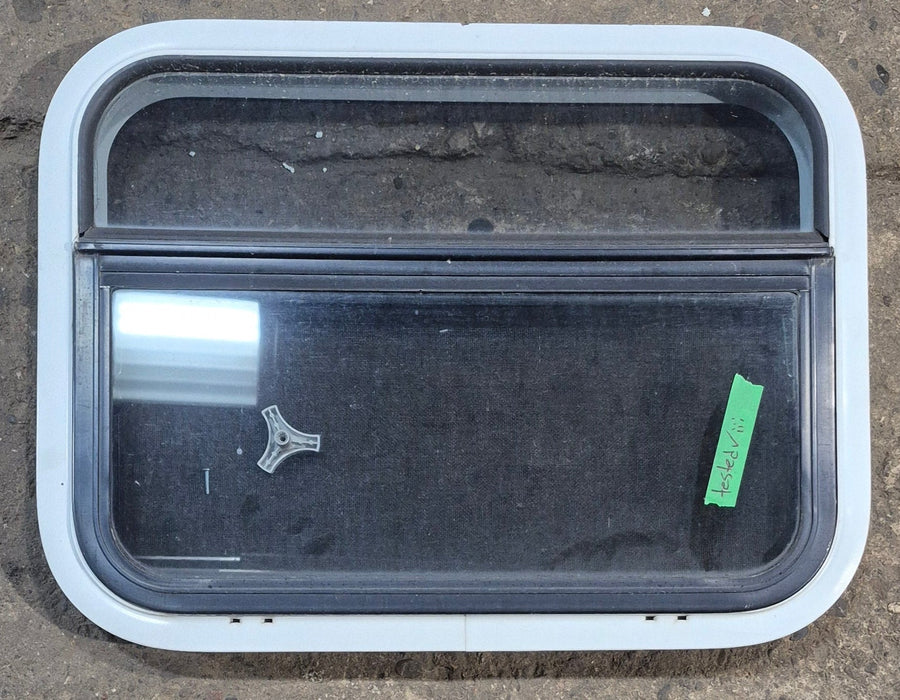 Used White Radius Opening Window : 23 1/4" W x 17 1/4" H x 1 3/4" D