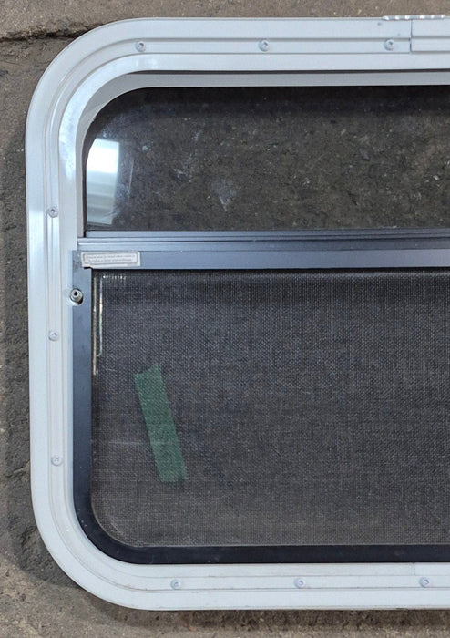 Used White Radius Opening Window : 23 1/4" W x 17 1/4" H x 1 3/4" D