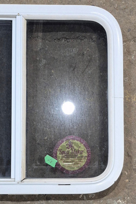 Used White Radius Opening Window : 23 1/4" W x 21 1/4" H x 1 3/4" D
