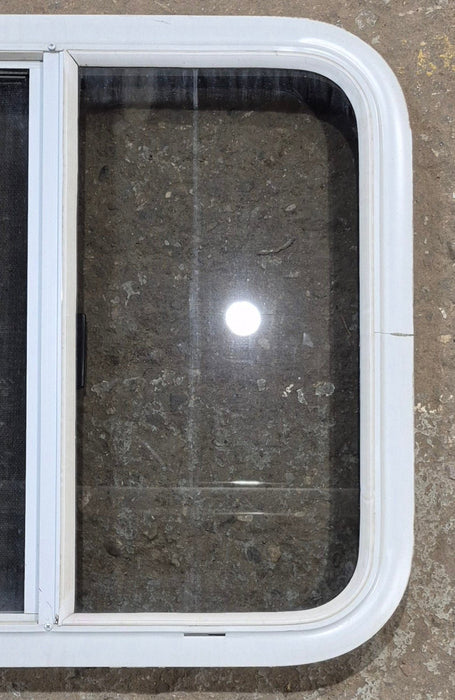 Used White Radius Opening Window : 23 1/4" W x 21 1/4" H x 1 3/4" D