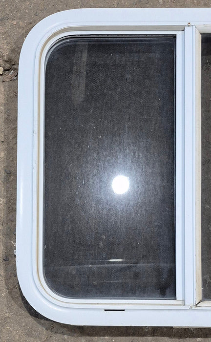 Used White Radius Opening Window : 23 1/4" W x 21 1/4" H x 1 3/4" D