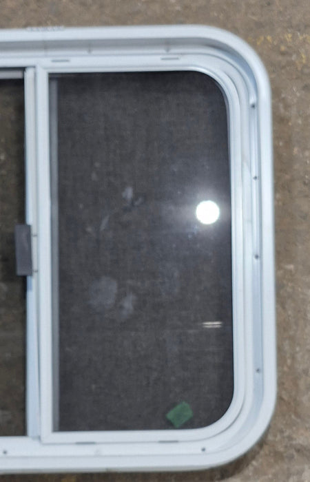 Used White Radius Opening Window : 23 1/4" W x 21 1/4" H x 1 3/4" D