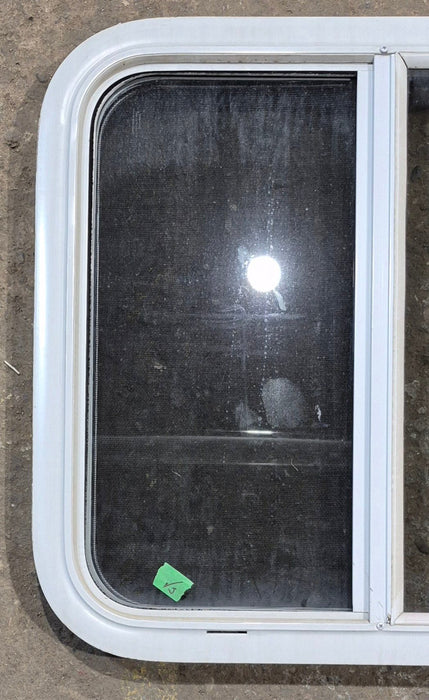 Used White Radius Opening Window : 23 1/4" W x 21 1/4" H x 1 3/4" D