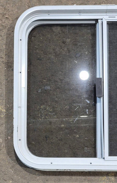 Used White Radius Opening Window : 23 1/4" W x 21 1/4" H x 1 3/4" D