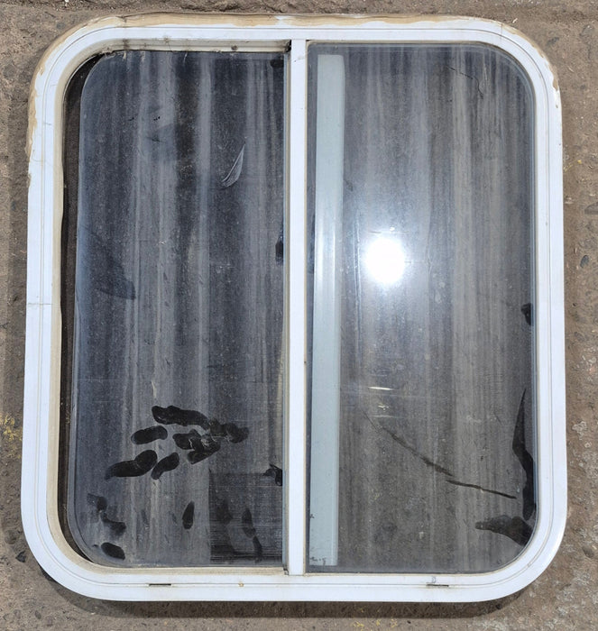 Used White Radius Opening Window : 23 1/4" W x 25 3/4" H x 1 7/8" D
