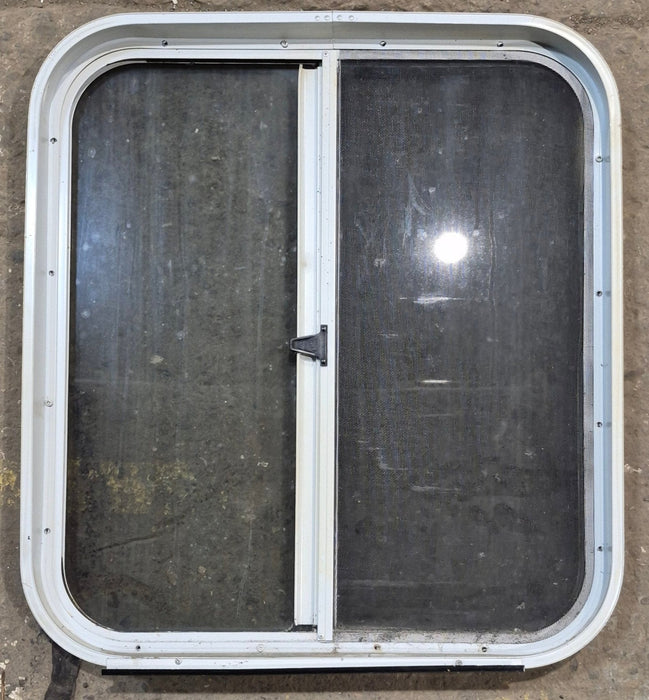 Used White Radius Opening Window : 23 1/4" W x 25 3/4" H x 1 7/8" D