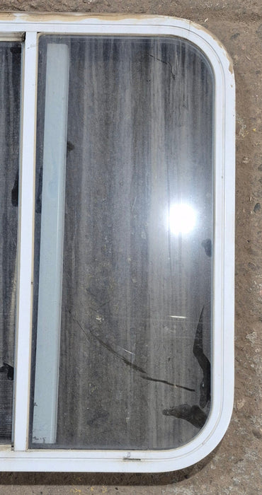 Used White Radius Opening Window : 23 1/4" W x 25 3/4" H x 1 7/8" D