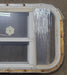Used White Radius Opening Window : 23 3/4" W x 14 5/8" H x 1 3/4" D - Young Farts RV Parts