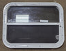 Used White Radius Opening Window : 23 3/8" W x 17 1/2" H x 1 7/8" D - Young Farts RV Parts