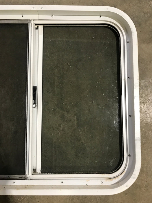 Used White Radius Opening Window : 24 1/2" W x 21 1/2" H x 1 7/8" D