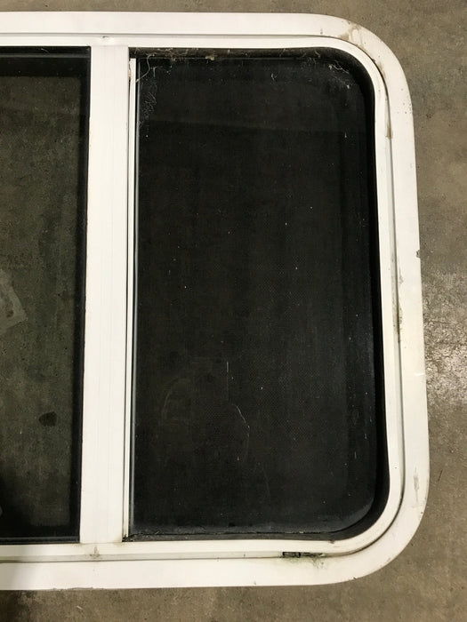 Used White Radius Opening Window : 24 1/2" W x 21 1/2" H x 1 7/8" D