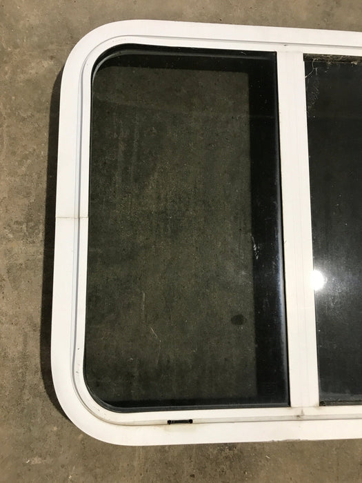 Used White Radius Opening Window : 24 1/2" W x 21 1/2" H x 1 7/8" D