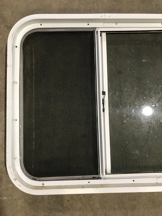 Used White Radius Opening Window : 24 1/2" W x 21 1/2" H x 1 7/8" D