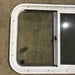 Used White Radius Opening Window : 24 1/4" W x 17 3/4" H x 1 7/8" D - Young Farts RV Parts